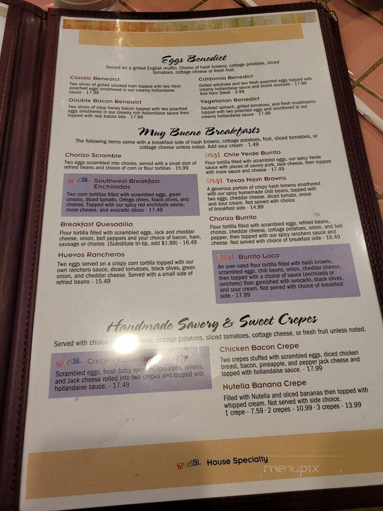 Fresno Breakfast House - Fresno, CA menu_pic