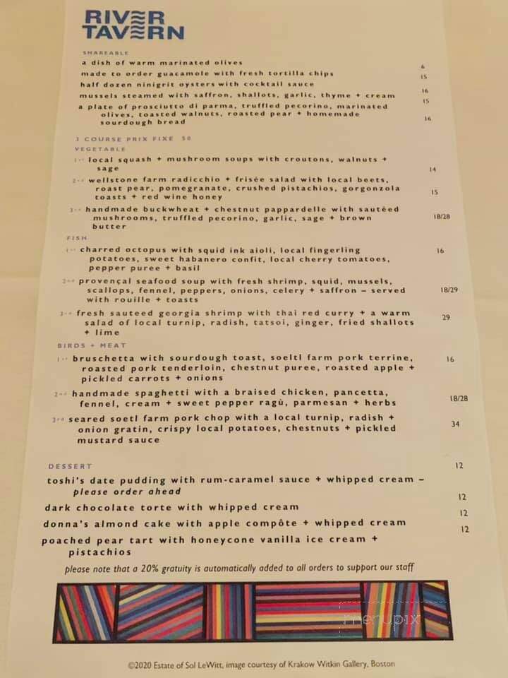 River Tavern - Chester, CT menu_pic