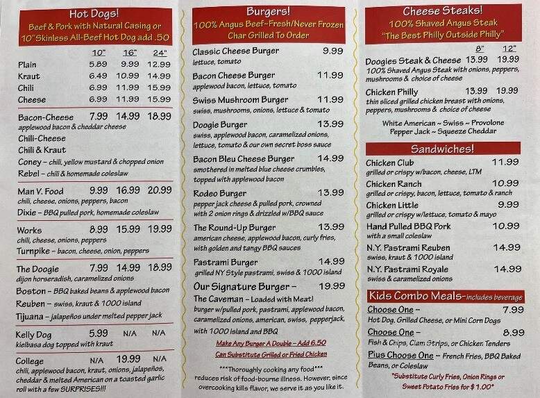 Doogie's - Newington, CT menu_pic