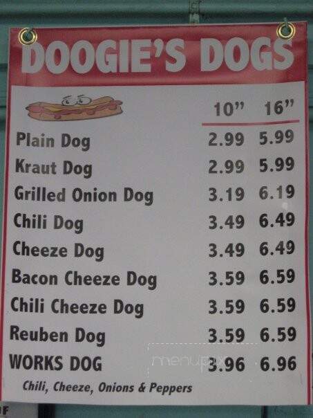 Doogie's - Newington, CT menu_pic
