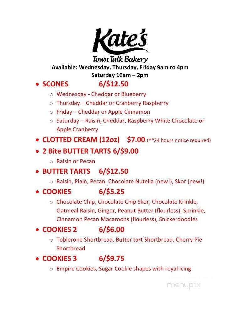 Kate's Town Talk Bakery - Mississauga, ON