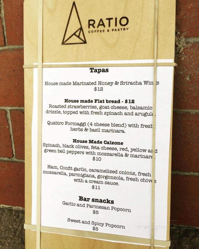 Ratio Coffee - Vernon, BC menu_pic