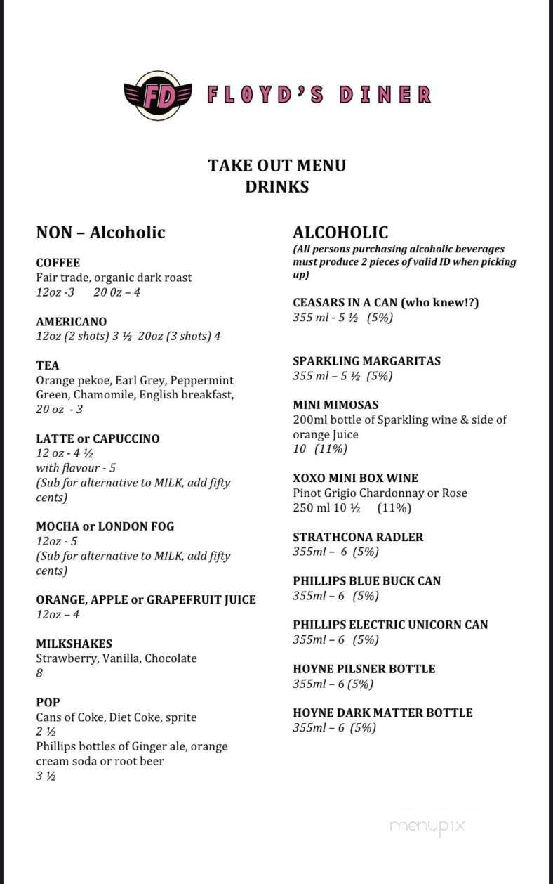 Floyd's Diner - Langford, BC menu_pic