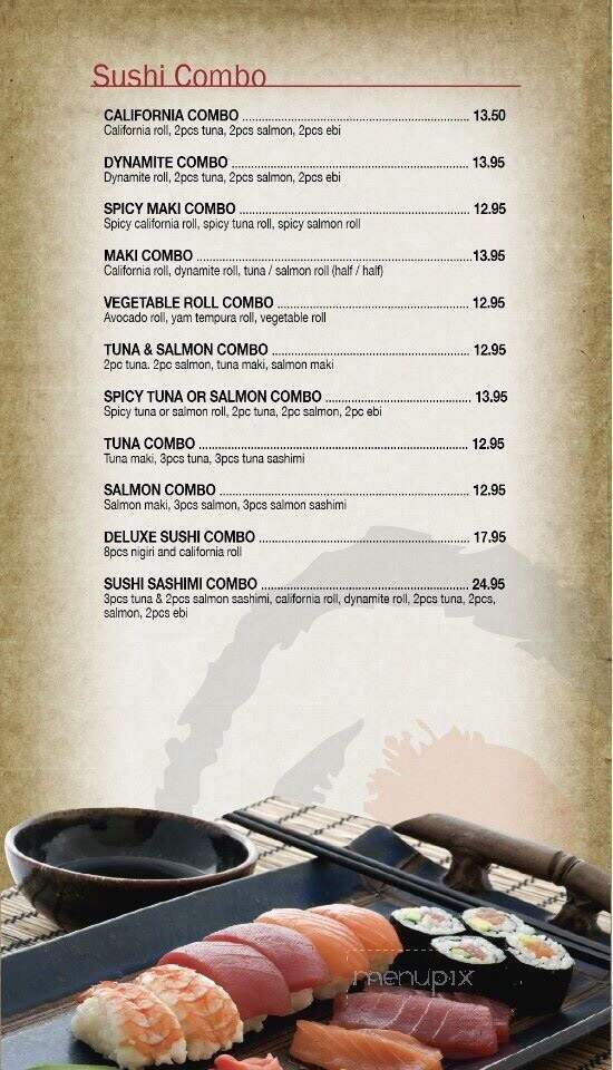 Sushi Wara - Delta, BC menu_pic