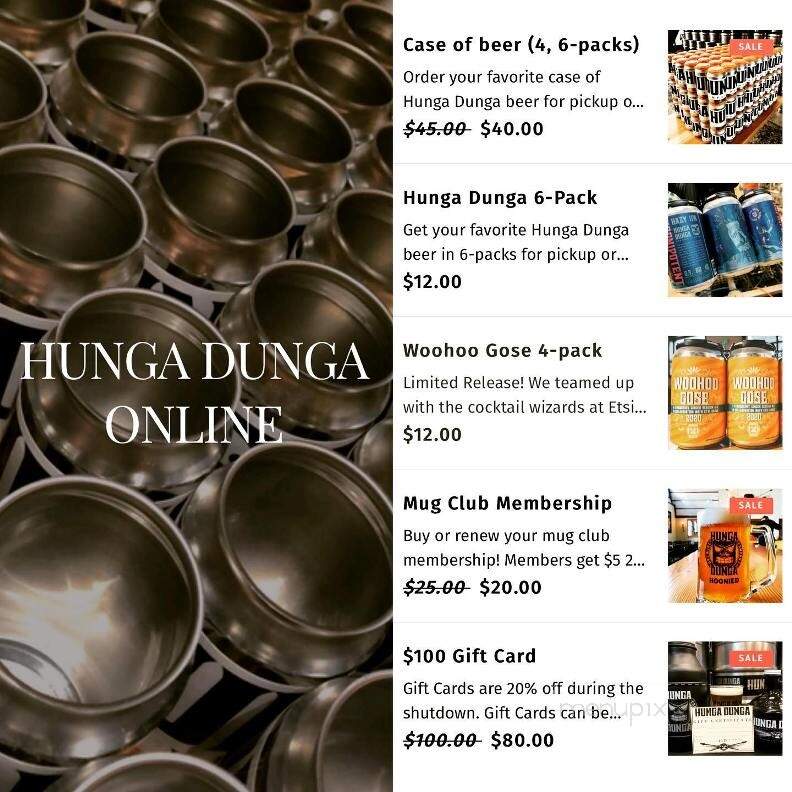 Hunga Dunga Brewing - Moscow, ID menu_pic
