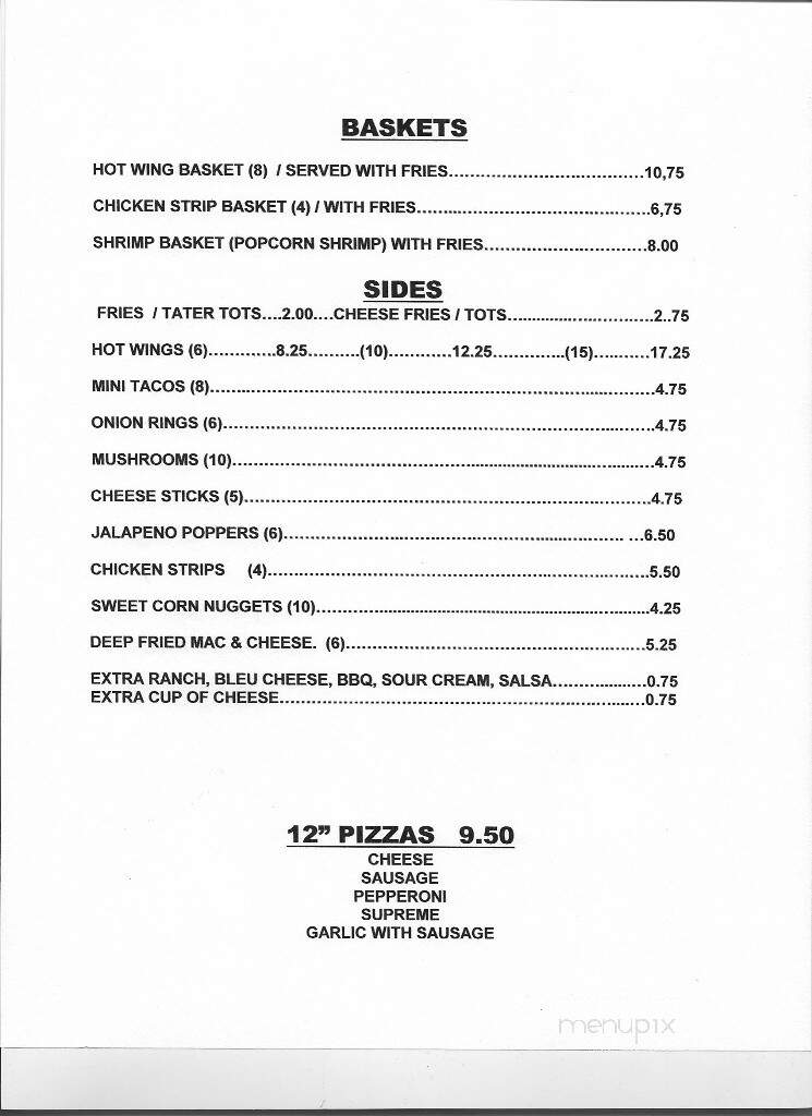 Bum's Tavern - Carbon Hill, IL menu_pic