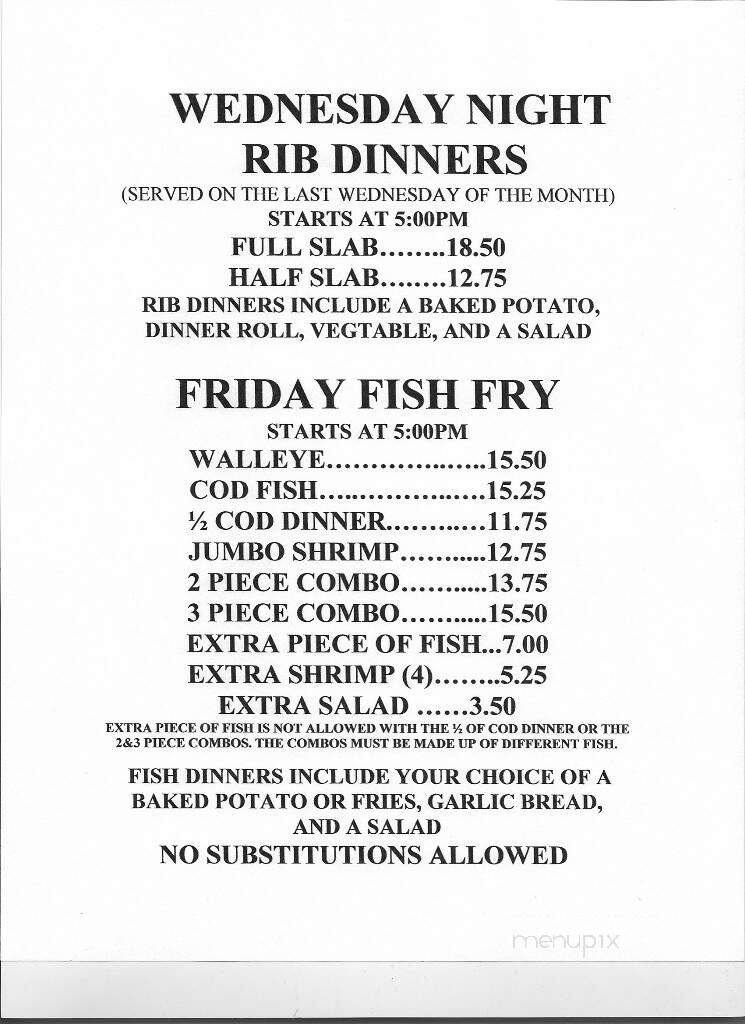 Bum's Tavern - Carbon Hill, IL menu_pic