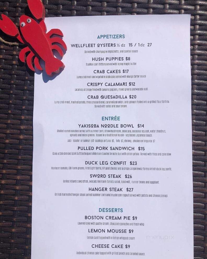 C Shore - Wellfleet, MA menu_pic