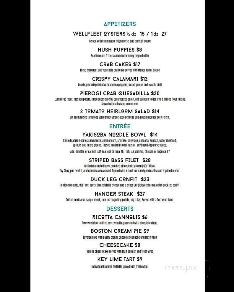 C Shore - Wellfleet, MA menu_pic