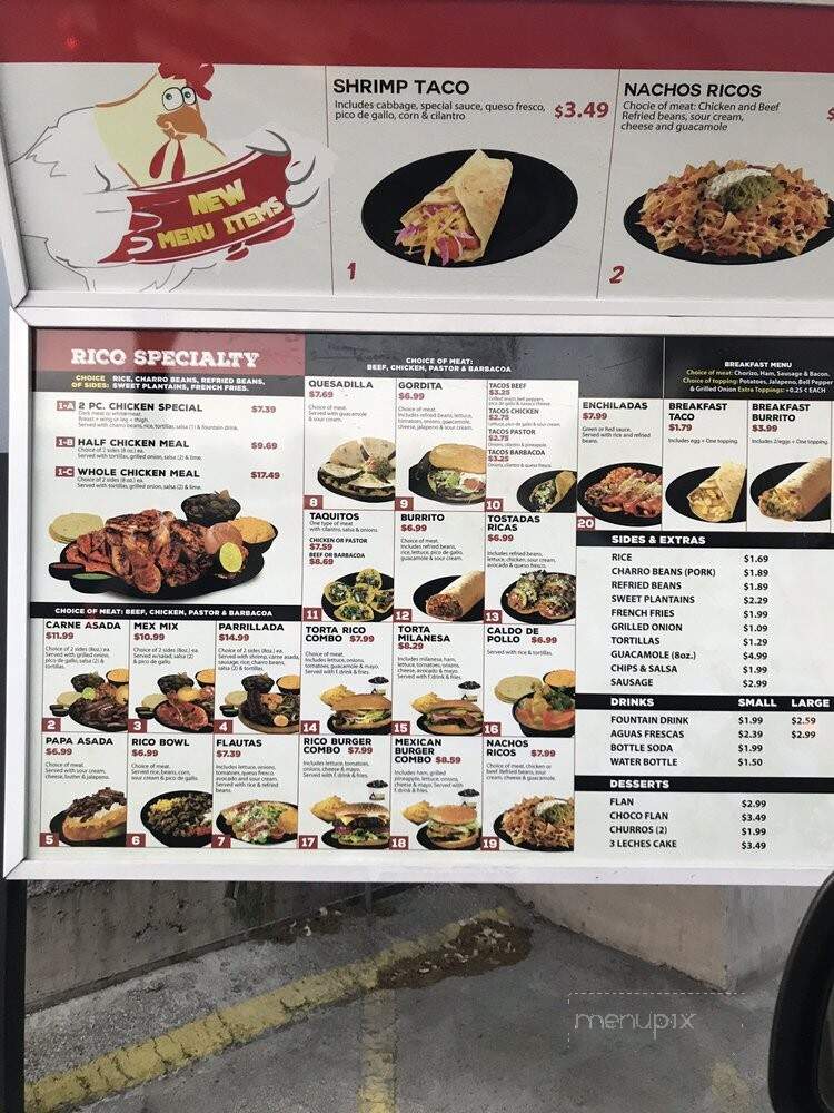El Pollo Rico - New Braunfels, TX menu_pic