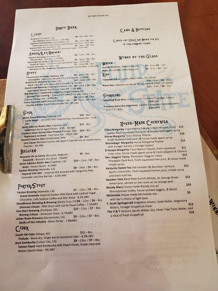 Fluid State Beer Garden - Ventura, CA menu_pic
