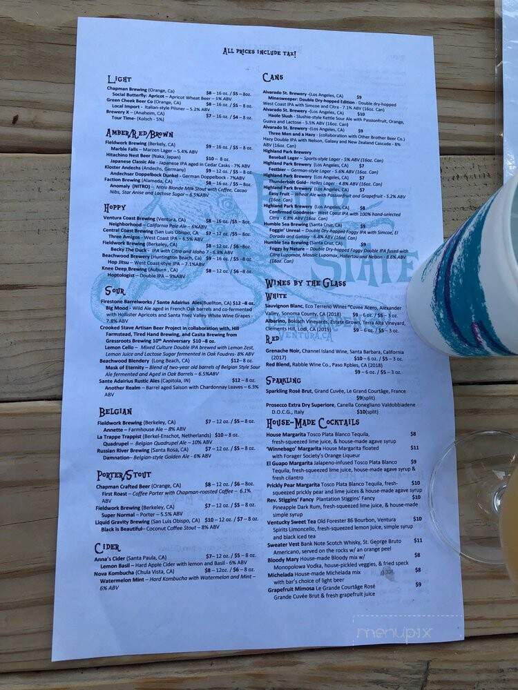 Fluid State Beer Garden - Ventura, CA menu_pic