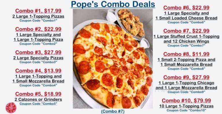 Pope's Pizzeria - Monroe, MI menu_pic