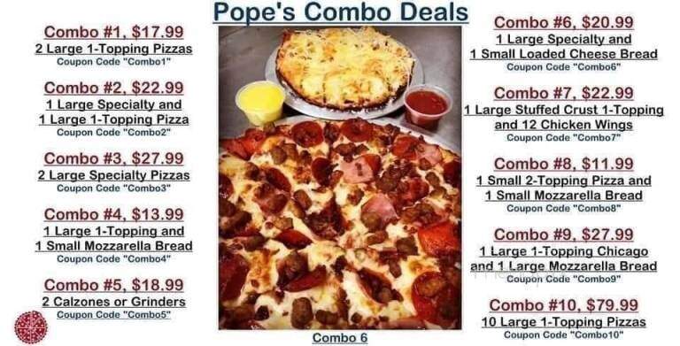 Pope's Pizzeria - Monroe, MI menu_pic