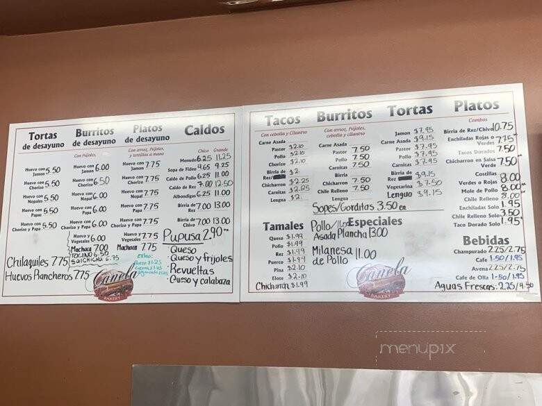 Canela Bakery - Montebello, CA menu_pic
