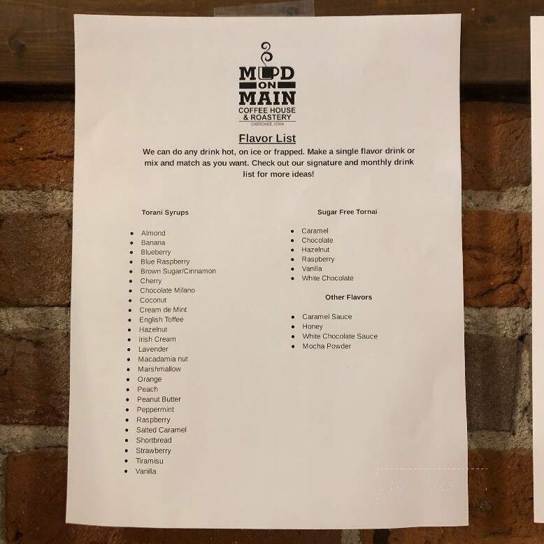 Mud On Main - Cherokee, IA menu_pic