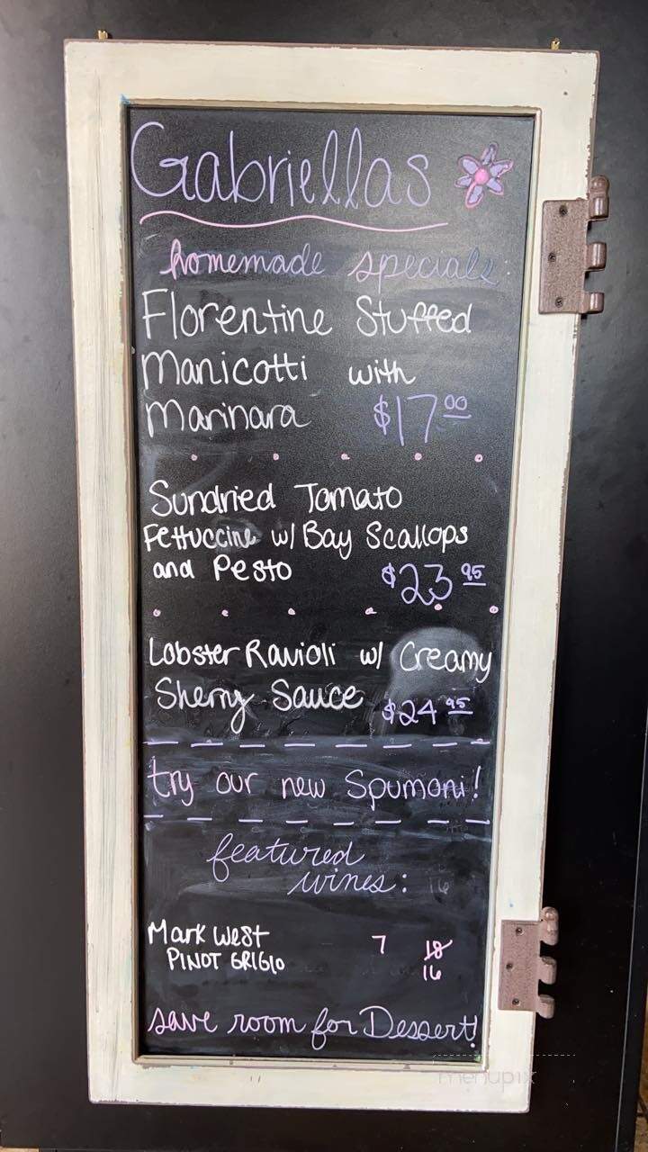 Gabriella's Ristorante - Prescott Valley, AZ menu_pic