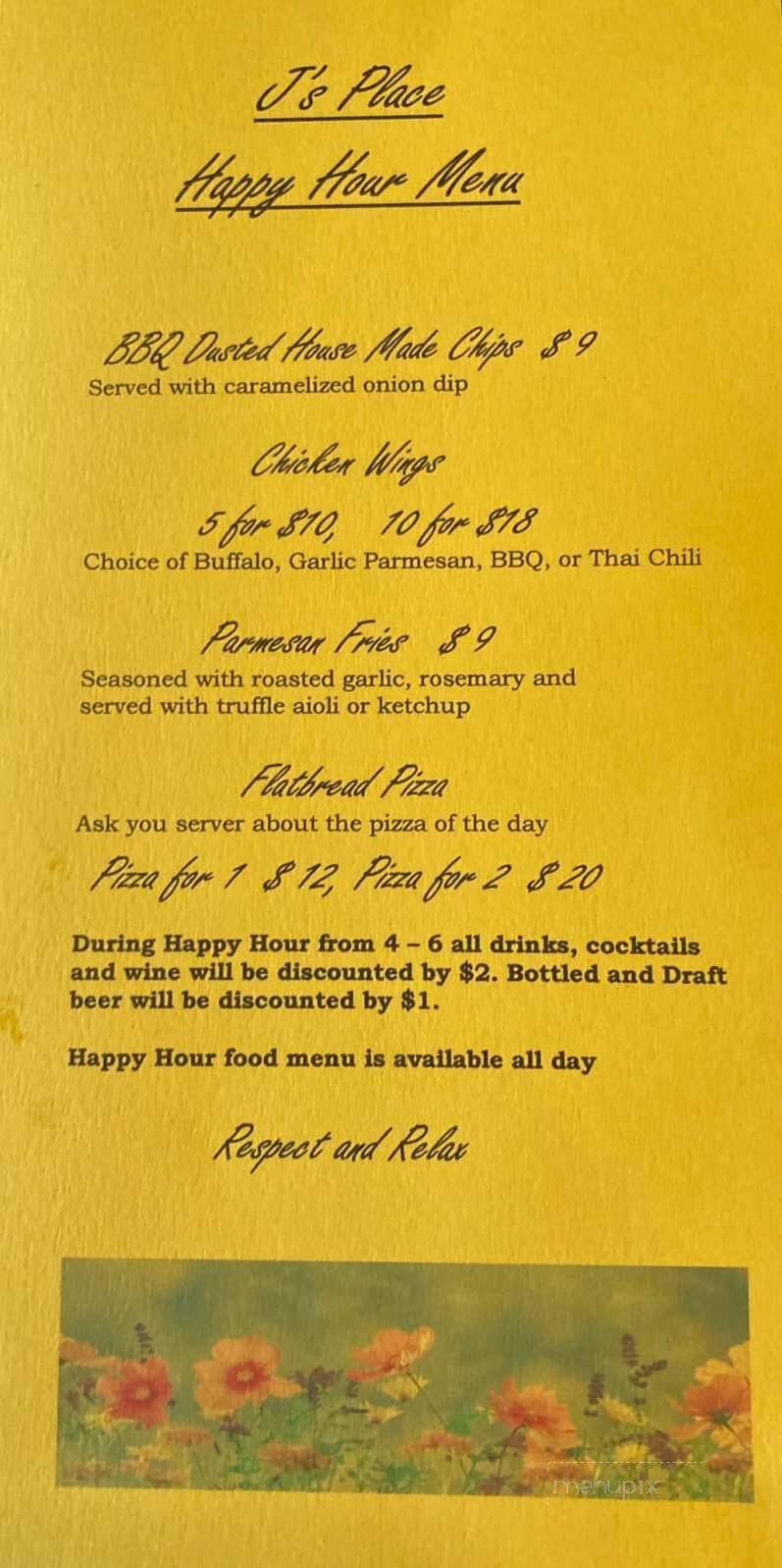 J's Place - Middletown, NY menu_pic