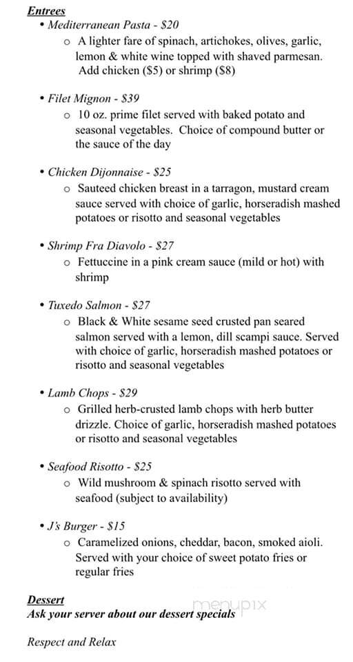 J's Place - Middletown, NY menu_pic