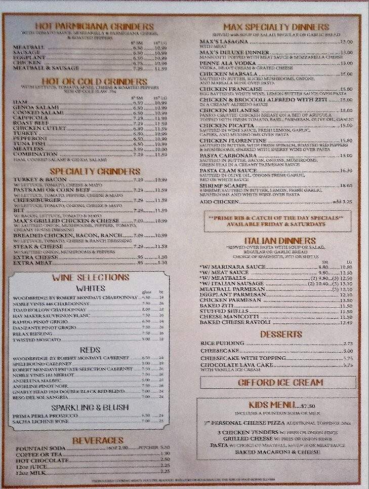 Max Pizza IV - Bristol, CT menu_pic