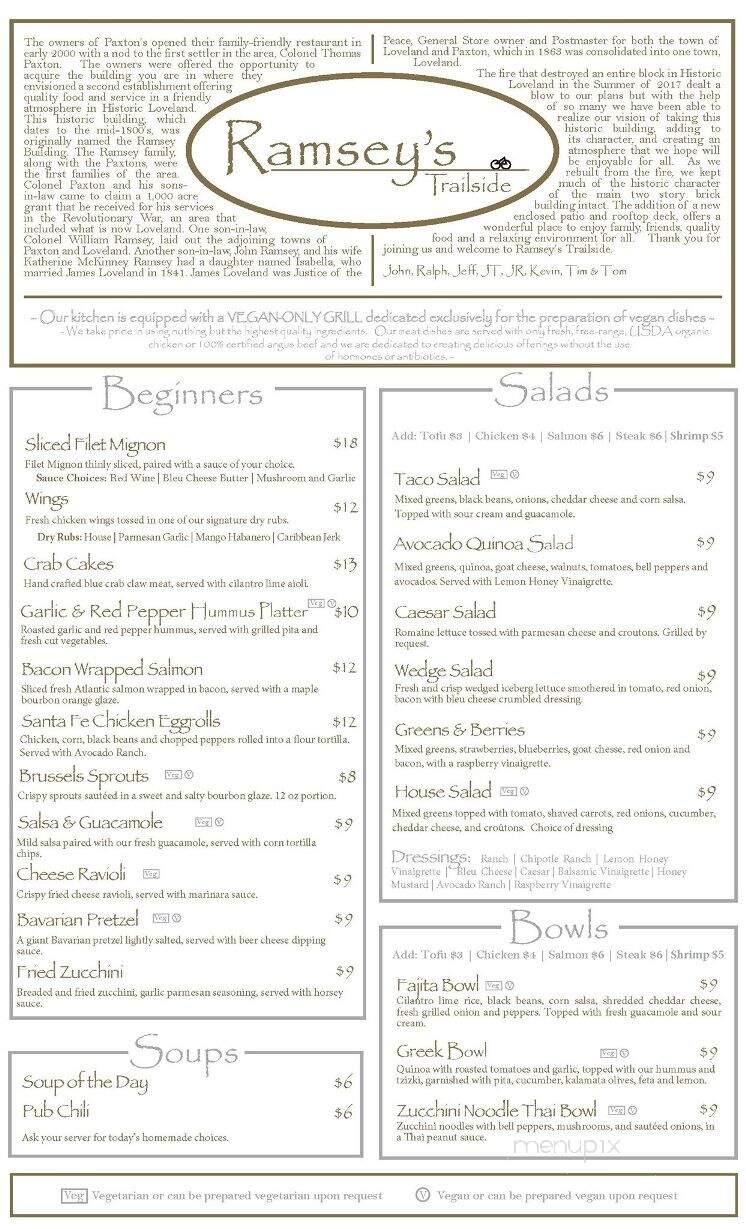 Ramsey's Trailside - Loveland, OH menu_pic