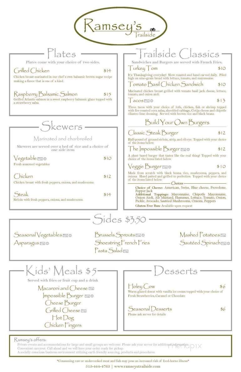 Ramsey's Trailside - Loveland, OH menu_pic