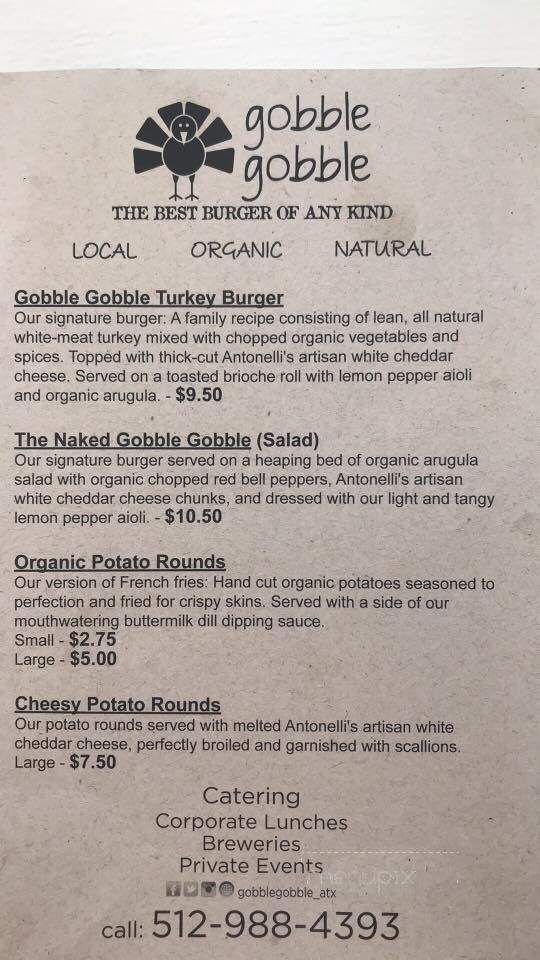 Gobble Gobble - Charleston, SC menu_pic