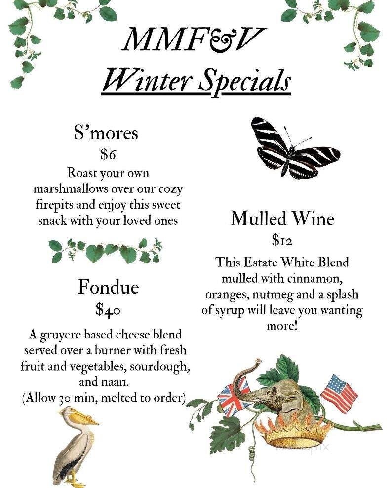 Merrie Mill Farm & Vineyard - Keswick, VA menu_pic
