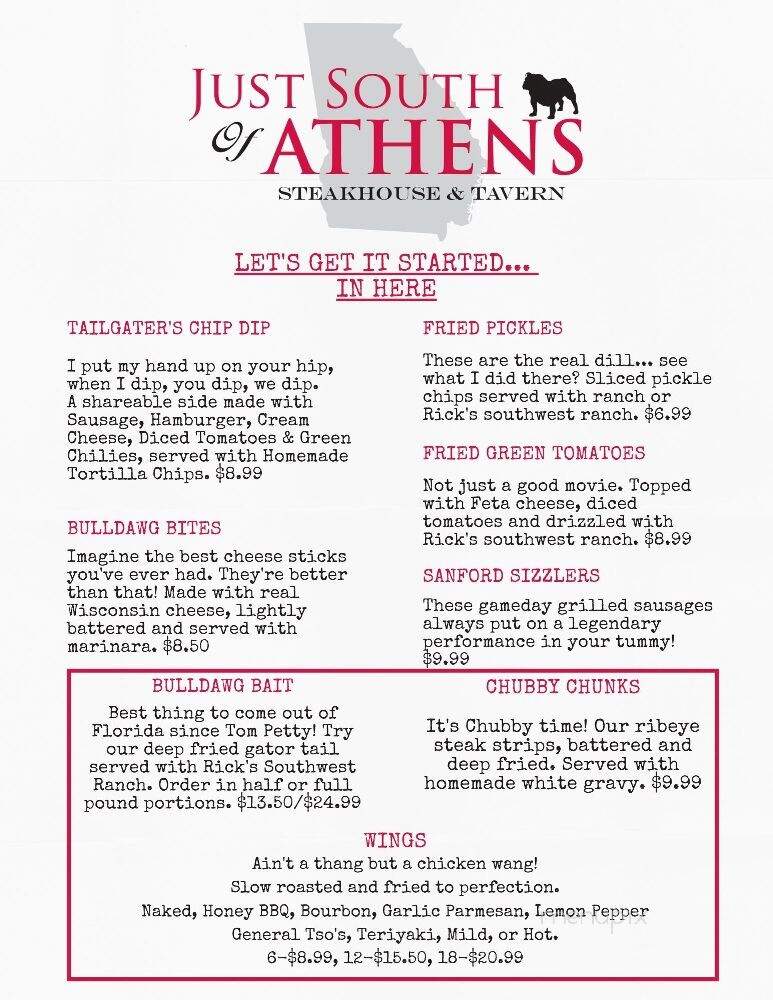Just South of Athens - Jesup, GA menu_pic