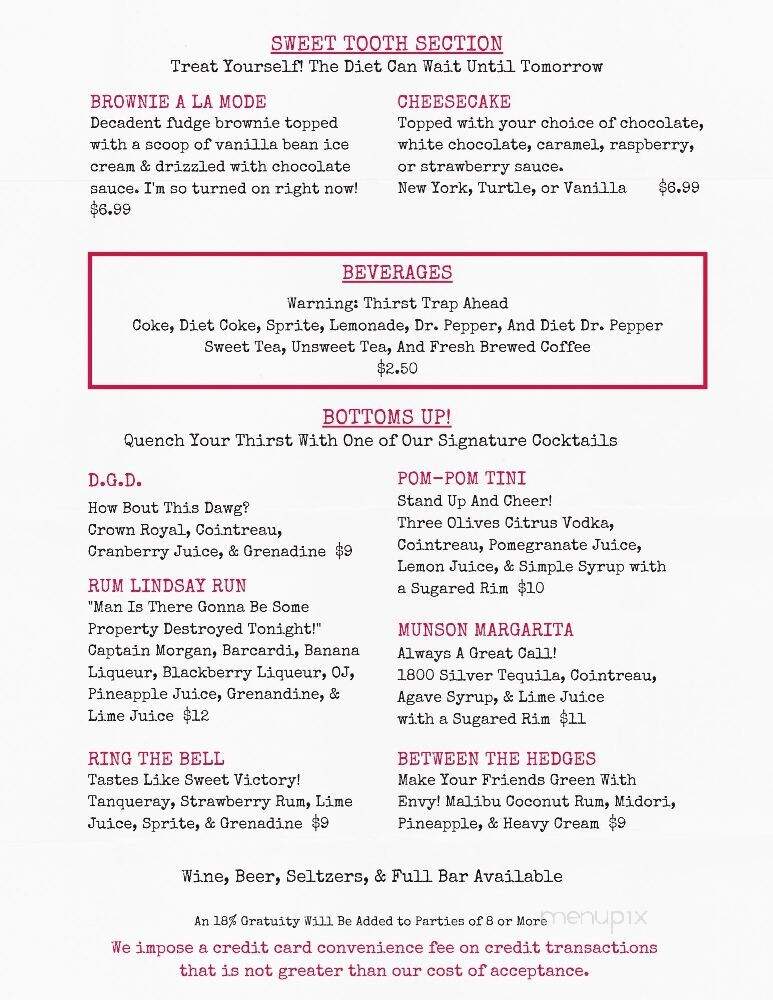 Just South of Athens - Jesup, GA menu_pic