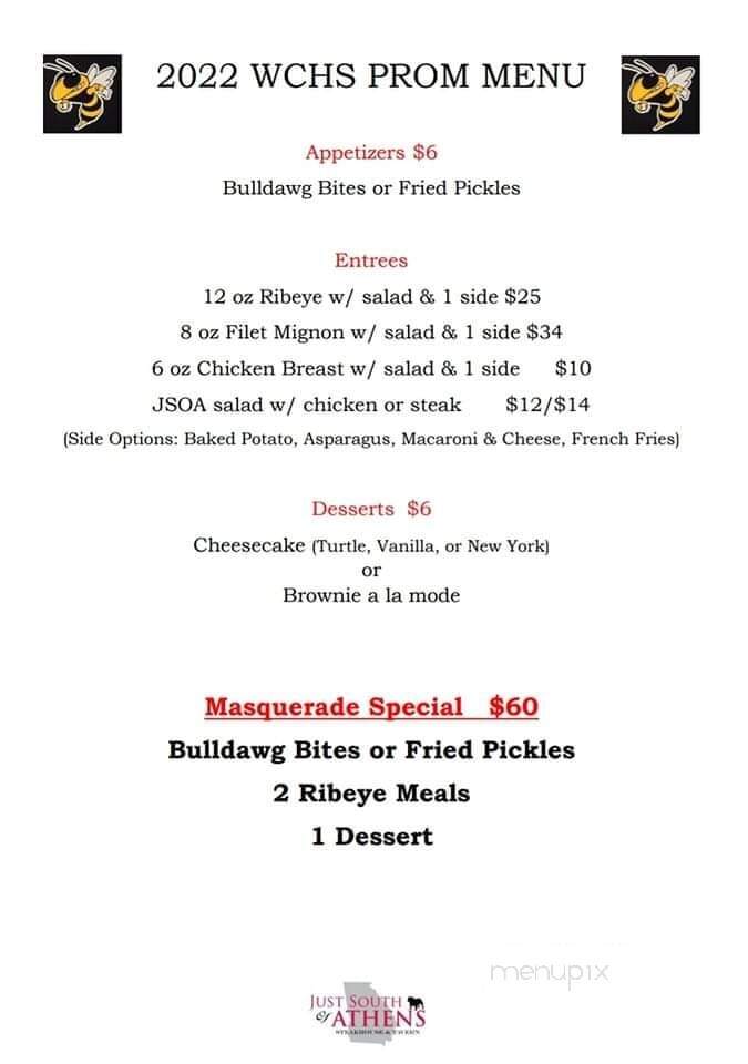 Just South of Athens - Jesup, GA menu_pic