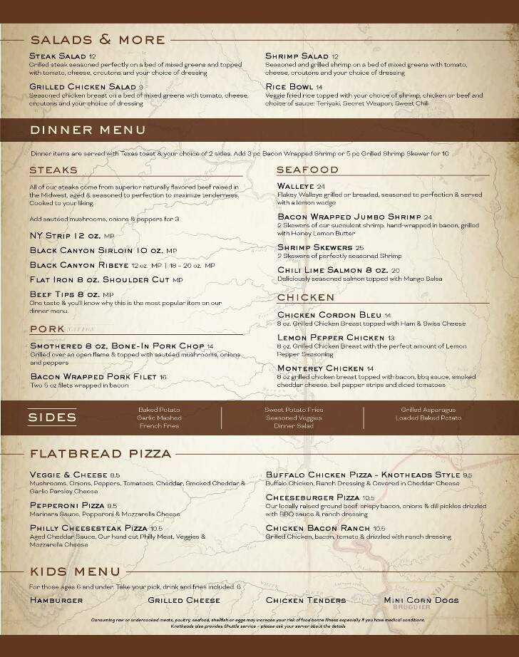 Knotheads Bar & Grill - Pickstown, SD menu_pic
