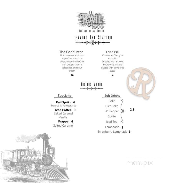 The Rail 1868 Restaurant and Tavern - Lebanon, MO menu_pic