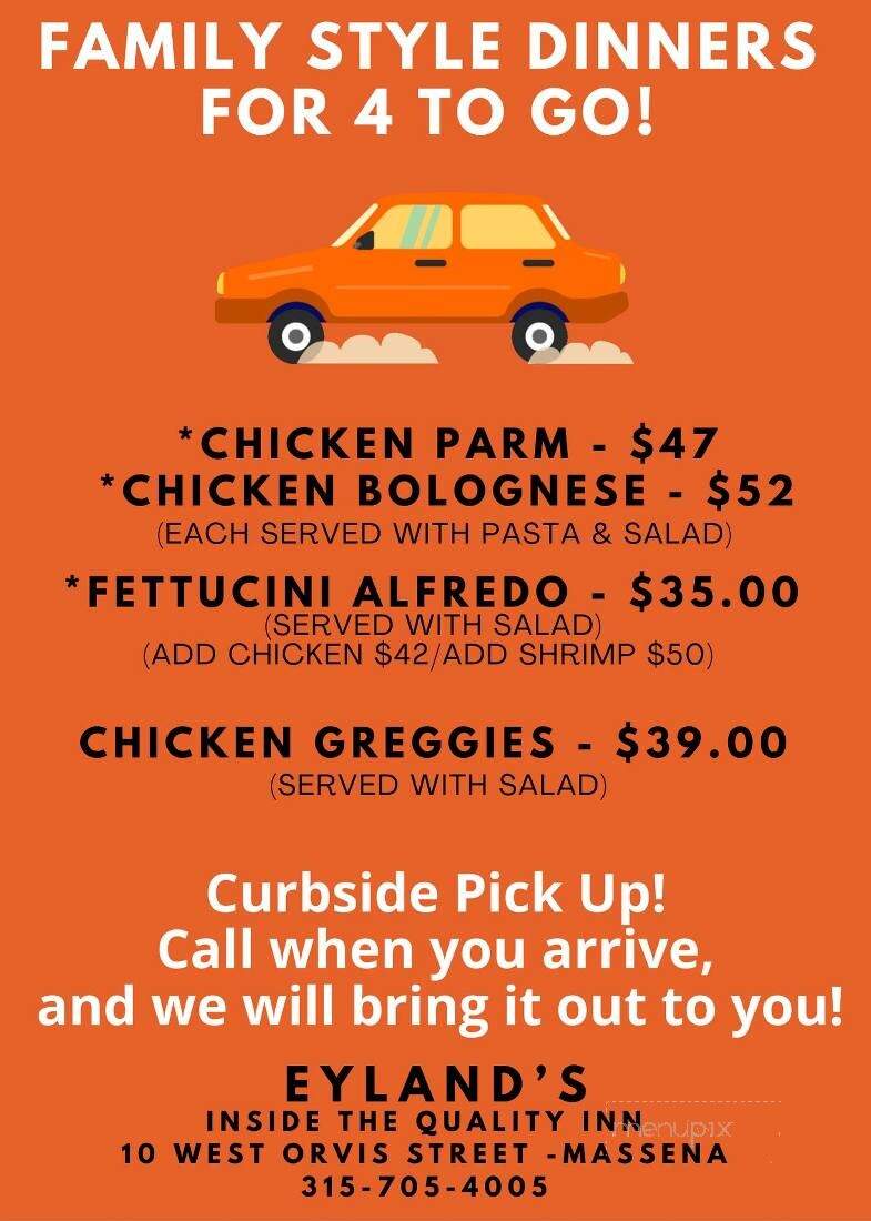 Eyland's - Massena, NY menu_pic