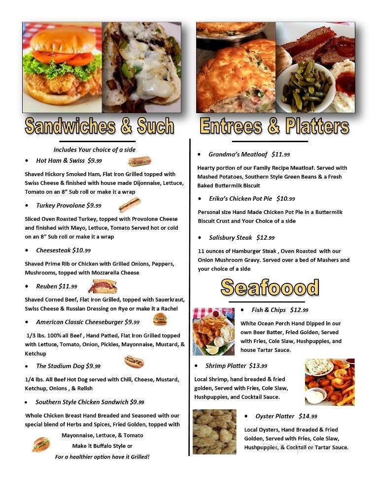 Chicken Coop Country Diner - Corolla, NC menu_pic