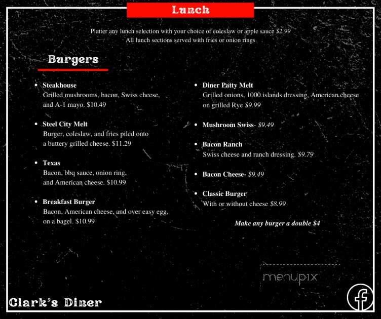 Rudys Diner - Lower Burrell, PA menu_pic