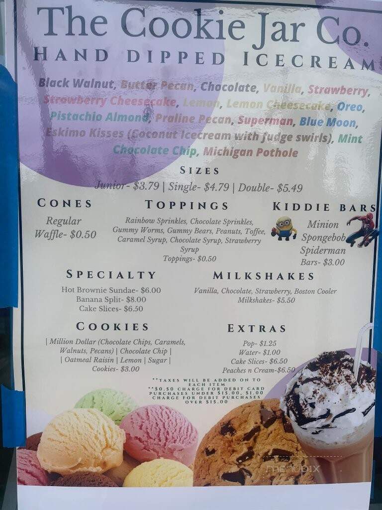 The Cookie Jar - Flint, MI menu_pic