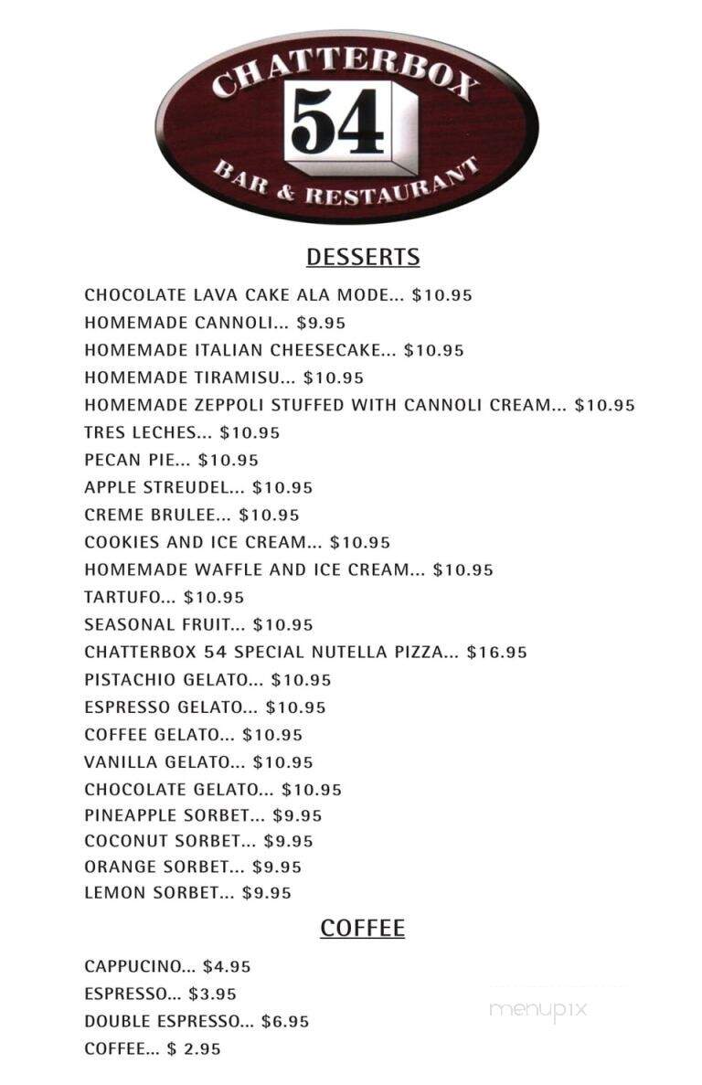 Chatterbox - Pleasantville, NY menu_pic