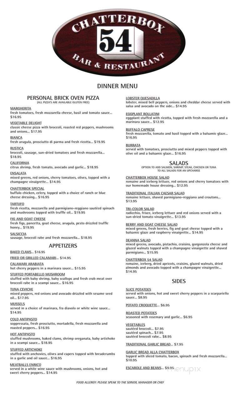 Chatterbox - Pleasantville, NY menu_pic