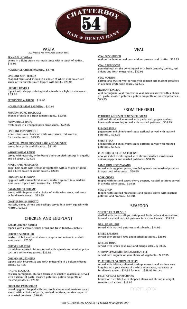 Chatterbox - Pleasantville, NY menu_pic