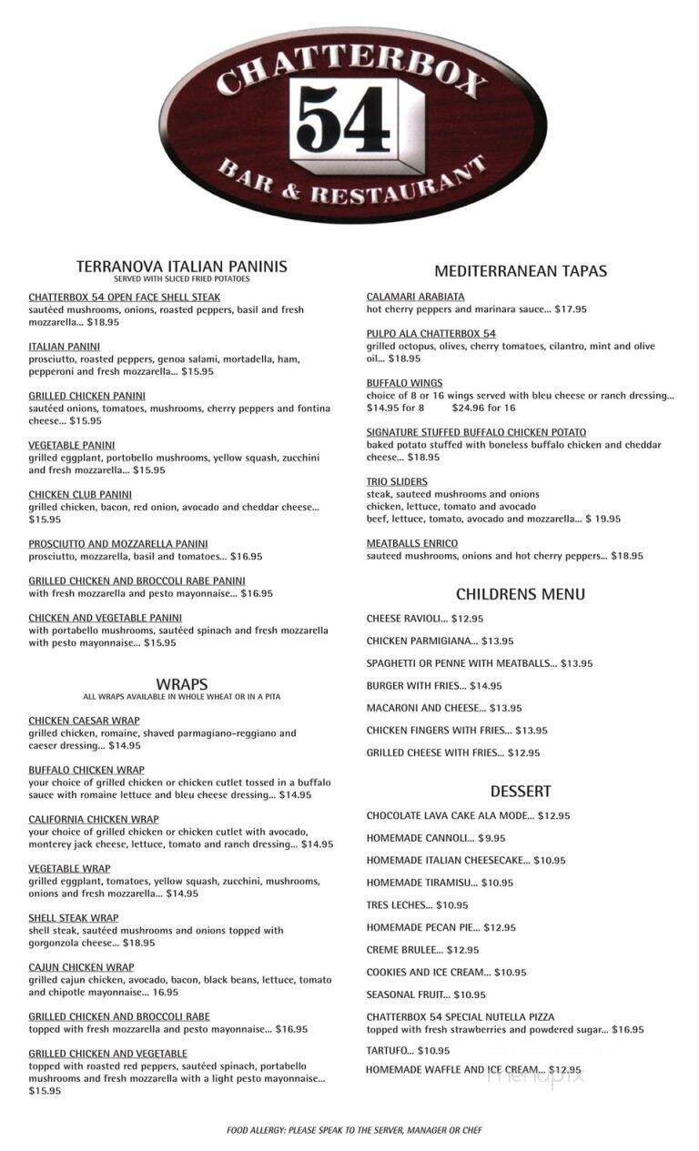 Chatterbox - Pleasantville, NY menu_pic