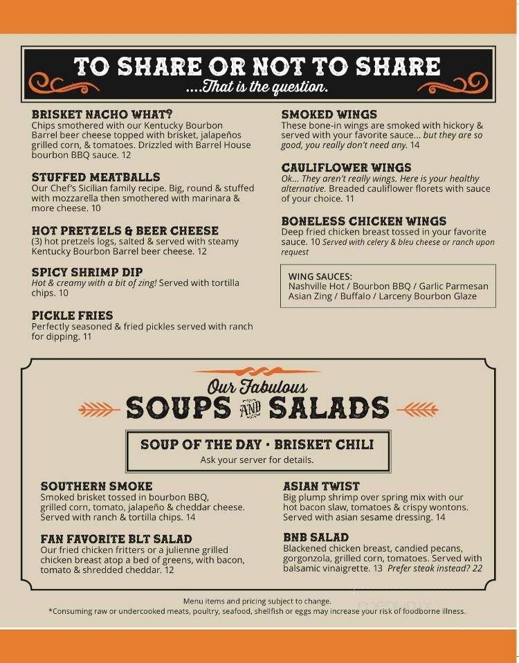 Barrel Heads - Lawrenceburg, IN menu_pic