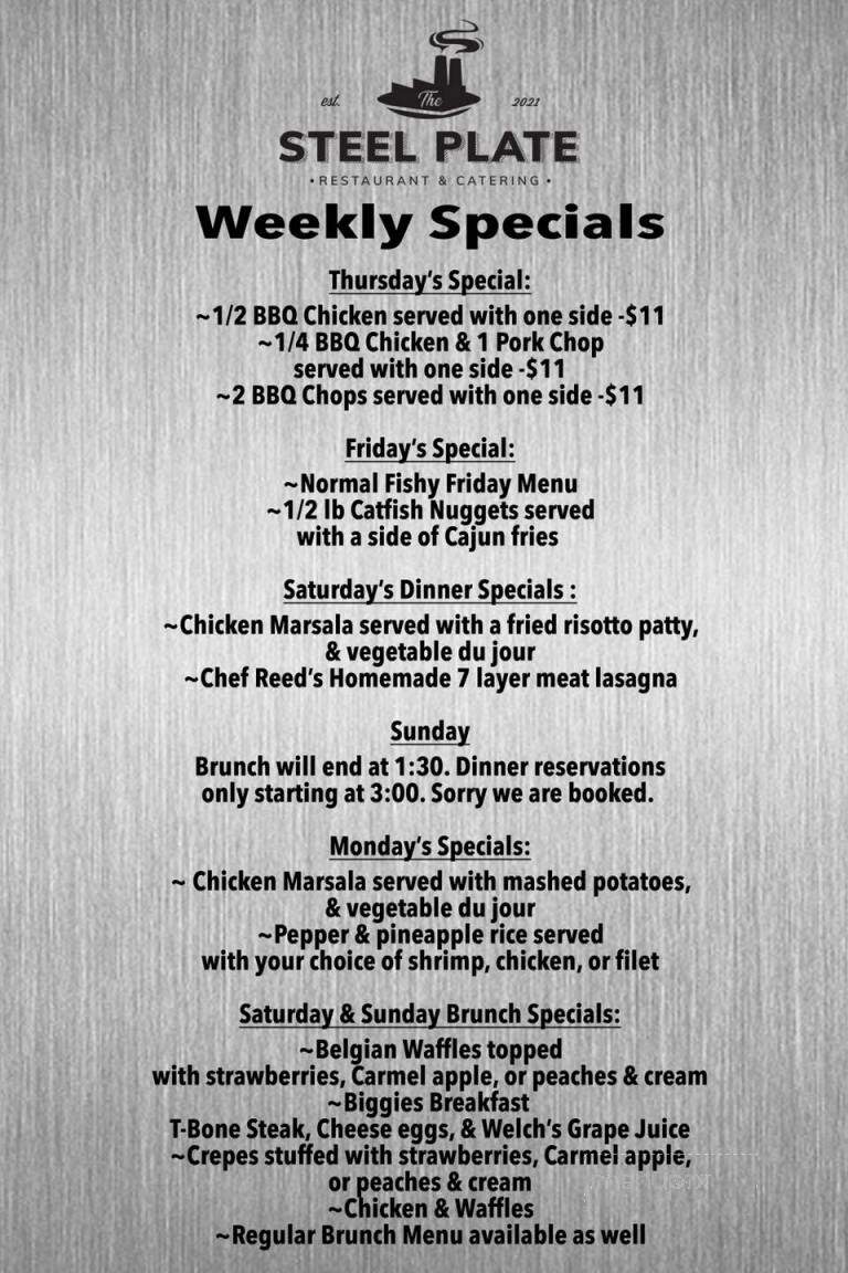 The Steel Plate - Monessen, PA menu_pic