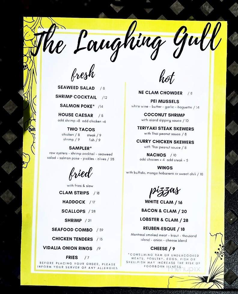 The Laughing Gull Seafood & Burger Bar - Keene, NH menu_pic