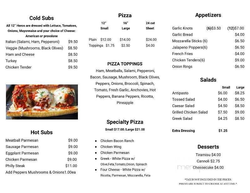 Francesca's Pizzeria & Restaurant - Delhi, NY menu_pic