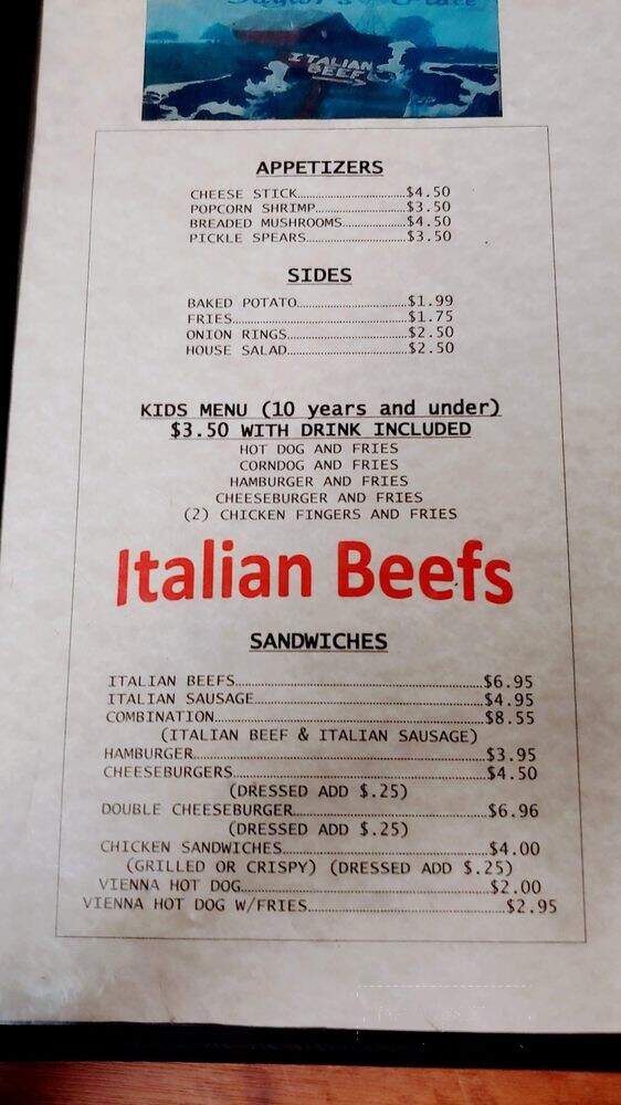 Taylor's Place - Burnsville, MS menu_pic