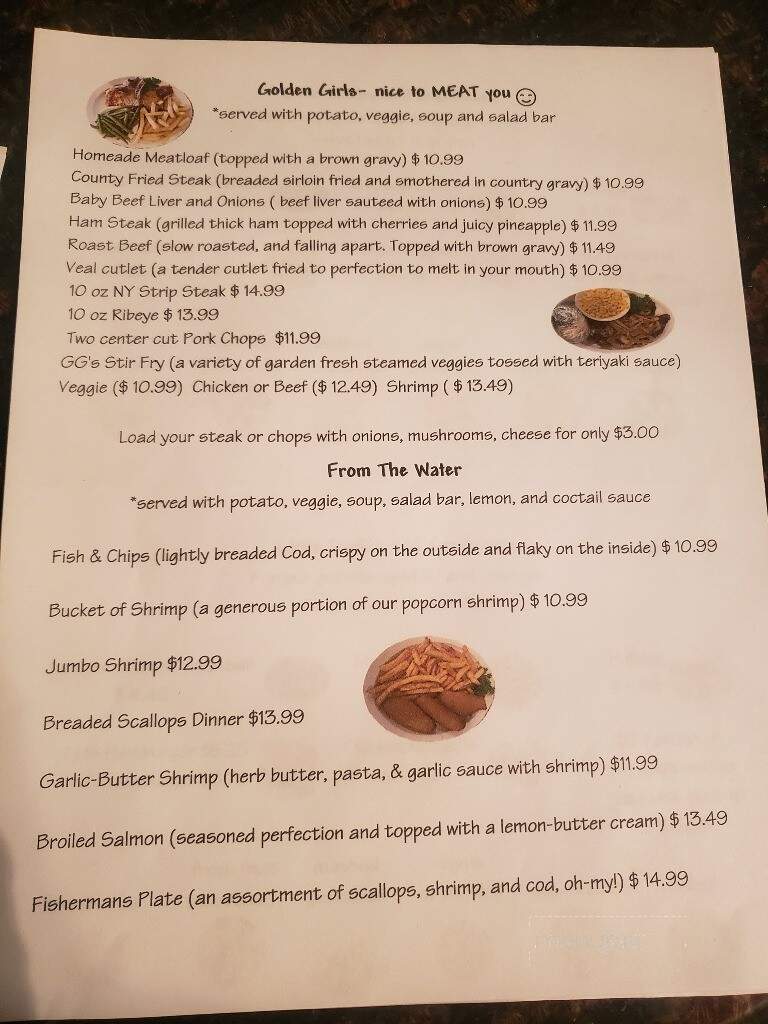 Golden Girls Restaurant - Eastlake, OH menu_pic