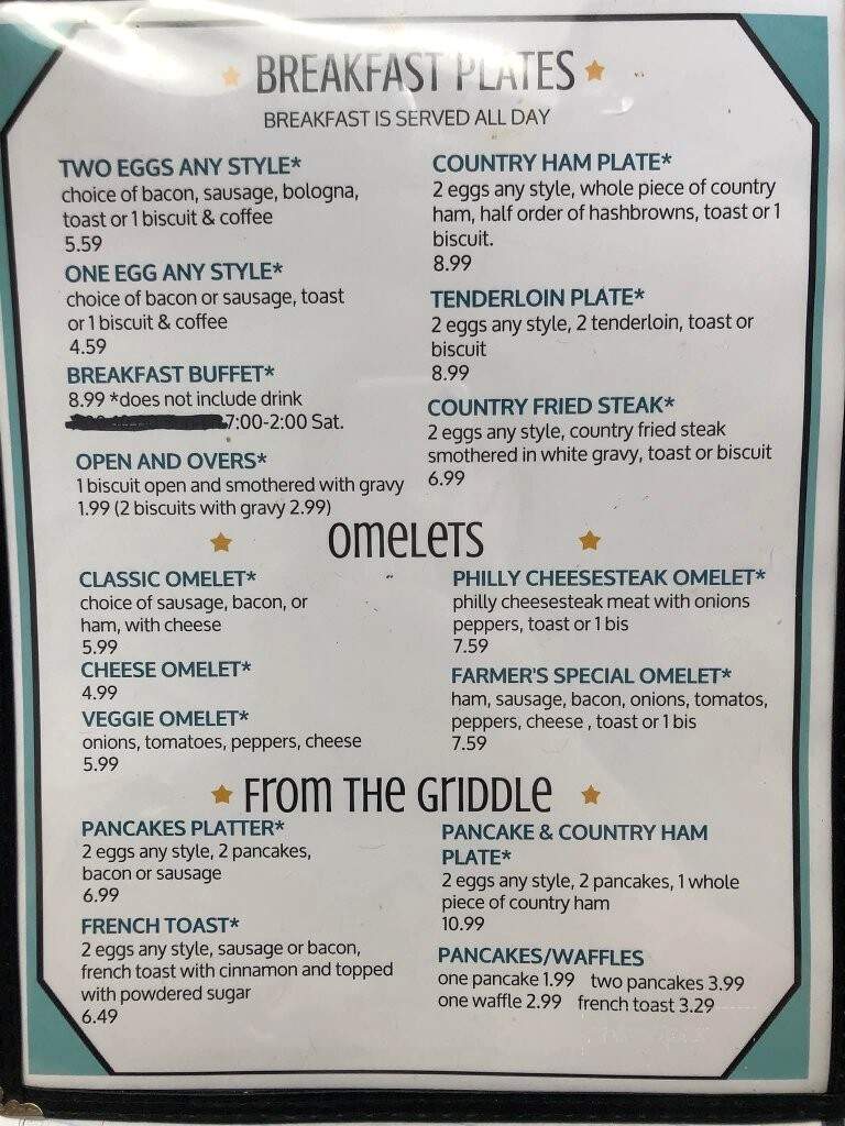 Rachel's Diner - Humboldt, TN menu_pic
