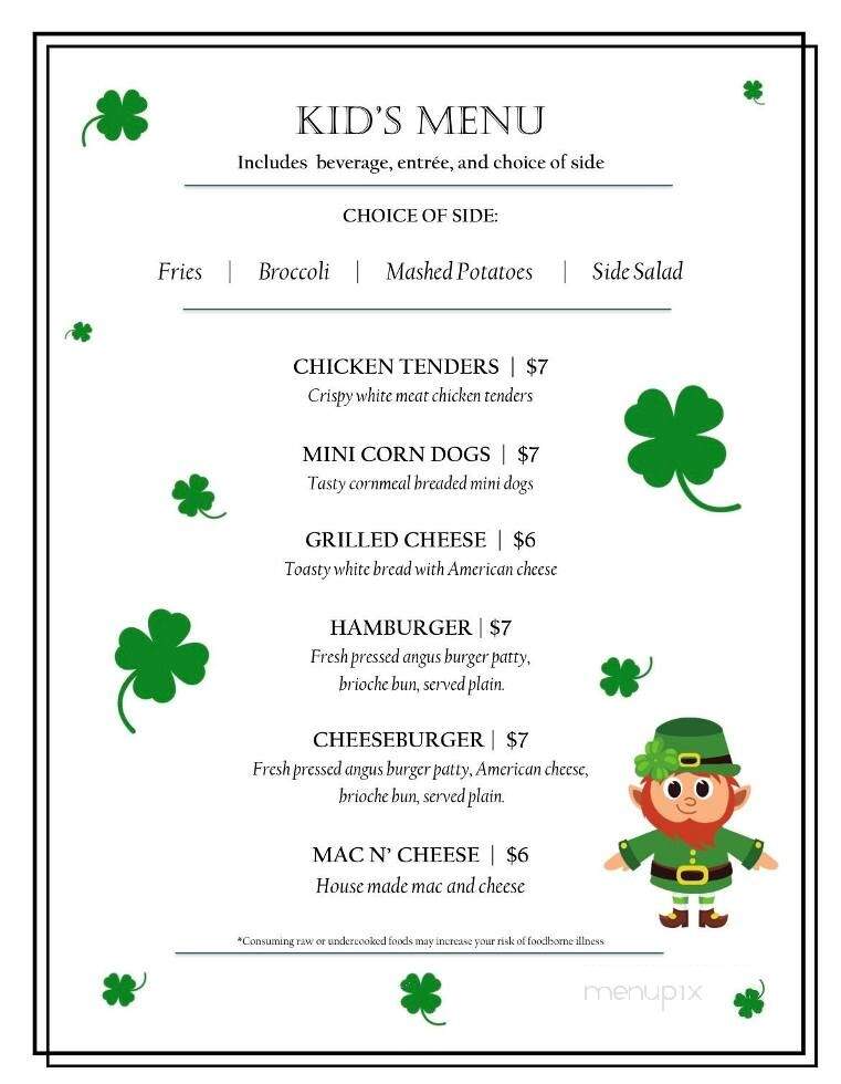 Ellie's Irish Pub - Winchester, VA menu_pic