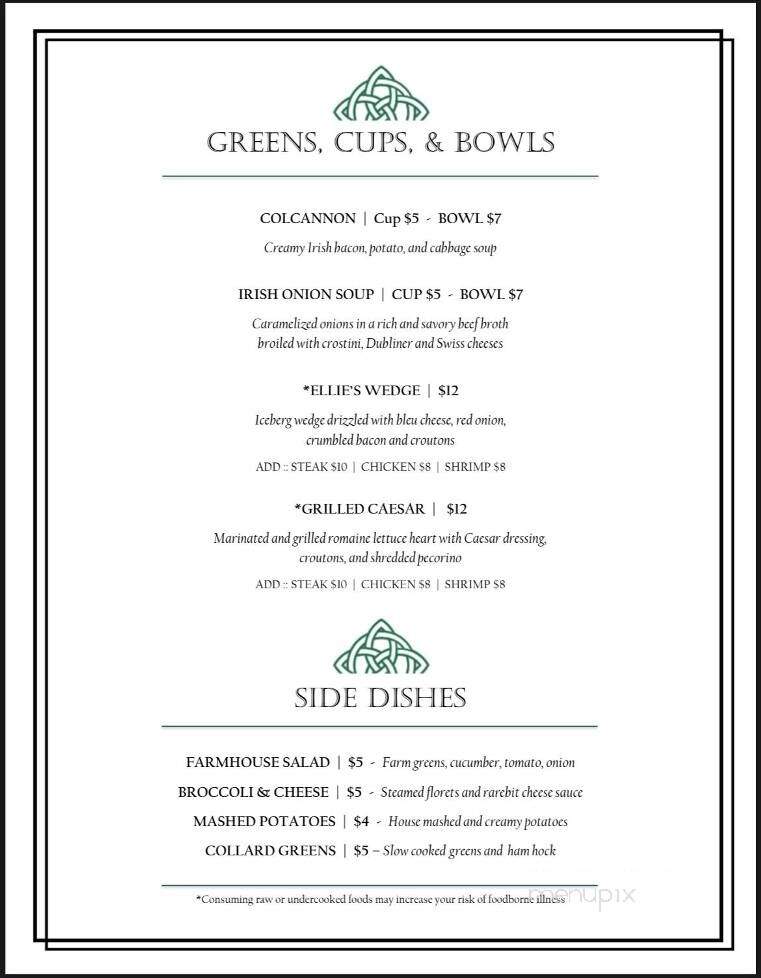 Ellie's Irish Pub - Winchester, VA menu_pic